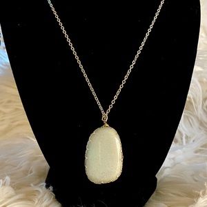 Tranquil Blue and Silver long necklace